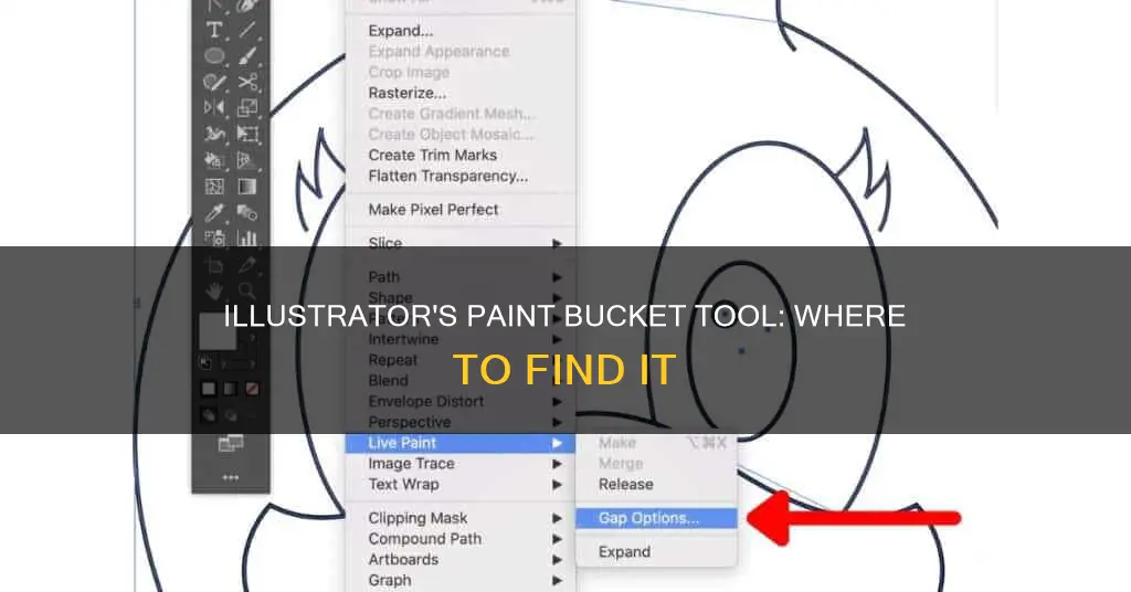 how to find the paint bucket tool in illustrator