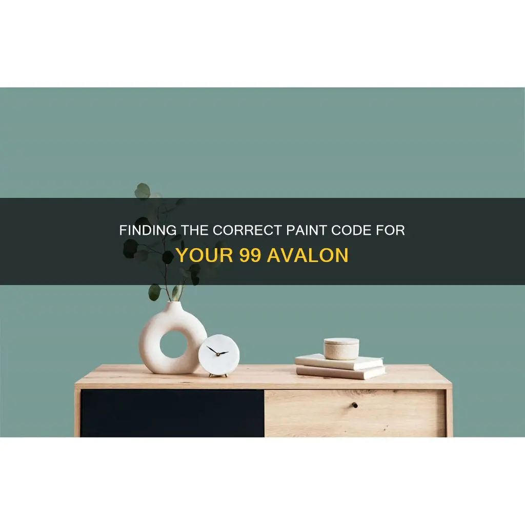 how to find the paint code for 99 avalon