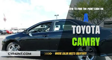 Locate Your Toyota Camry's Paint Code: A Quick Guide