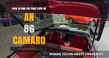 Locate Your 86 Camaro's Paint Code: A Quick Guide