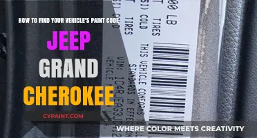 Locate Your Jeep Grand Cherokee's Paint Code: A Quick Guide