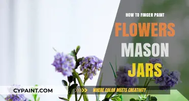 Creative Finger Painting: Crafting Beautiful Flower Mason Jars Easily