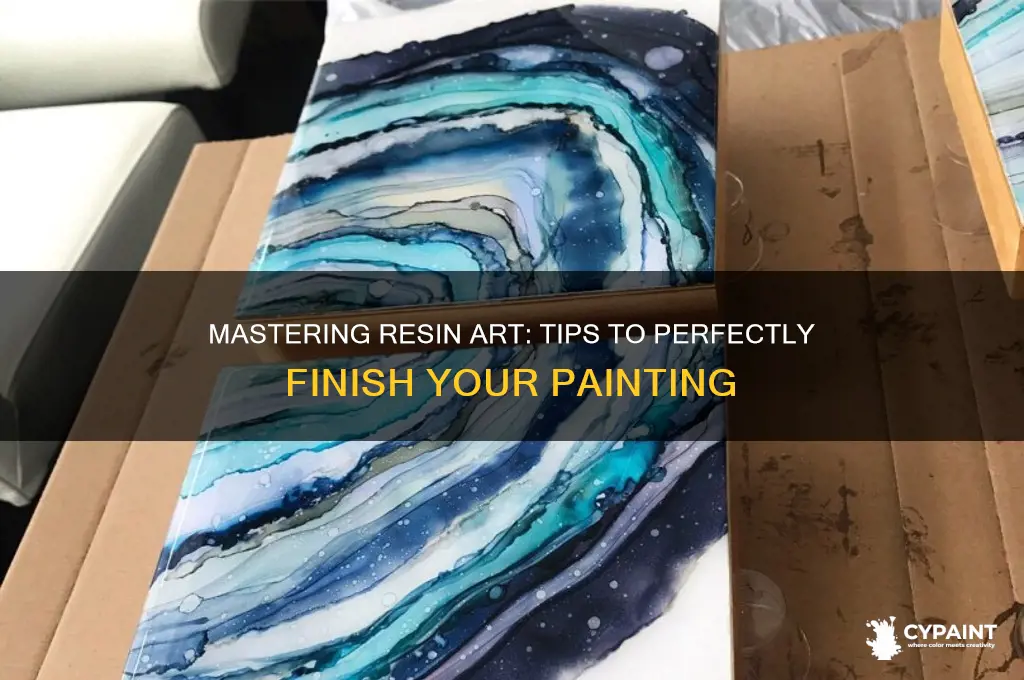 how to finish a painting with resin