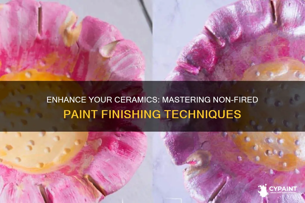 how to finish ceramics with non fired paints