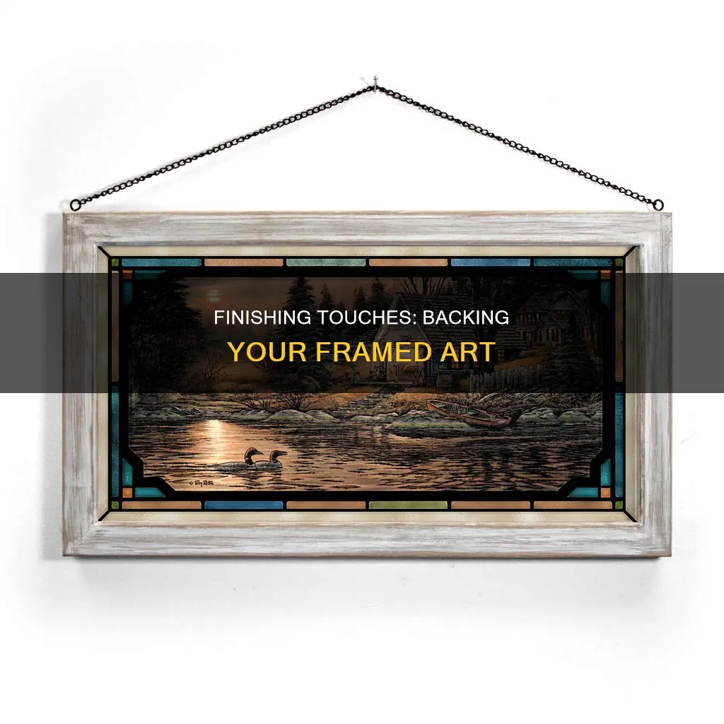 how to finish the back of a framed painting