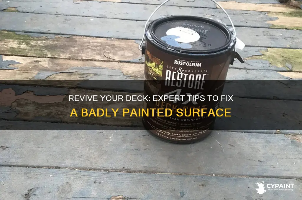 how to fix a badly painted deck