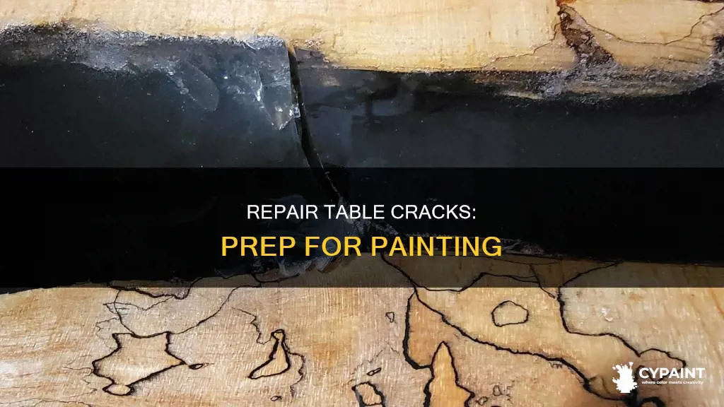 how to fix a crack in table before painting