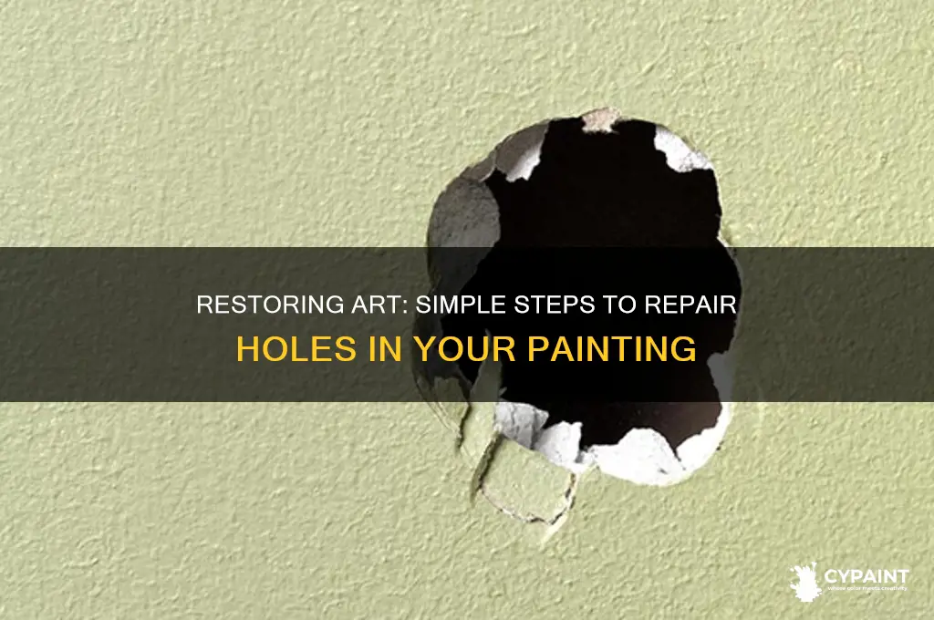 how to fix a hole in a painting