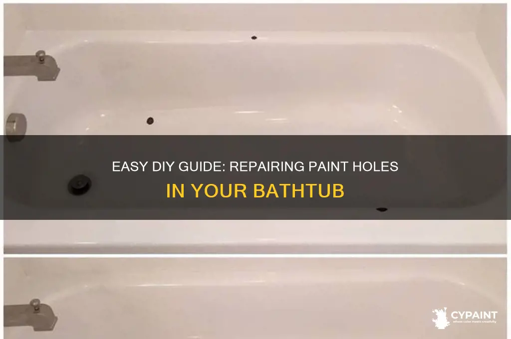 how to fix a hole in paint in a tub