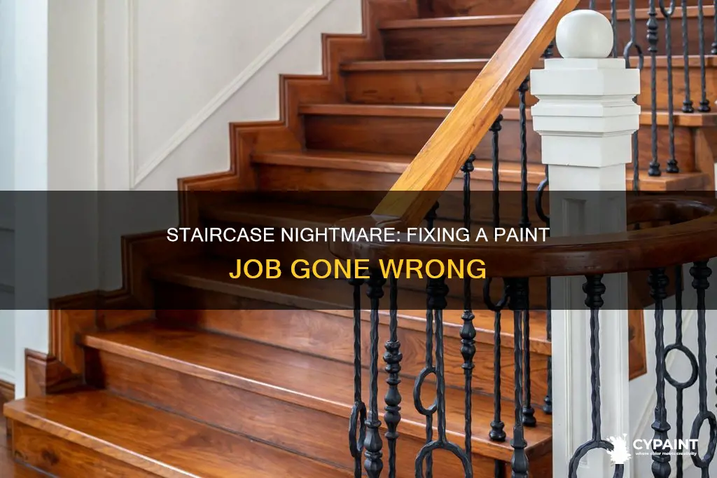 how to fix a horrible paint job on stairs