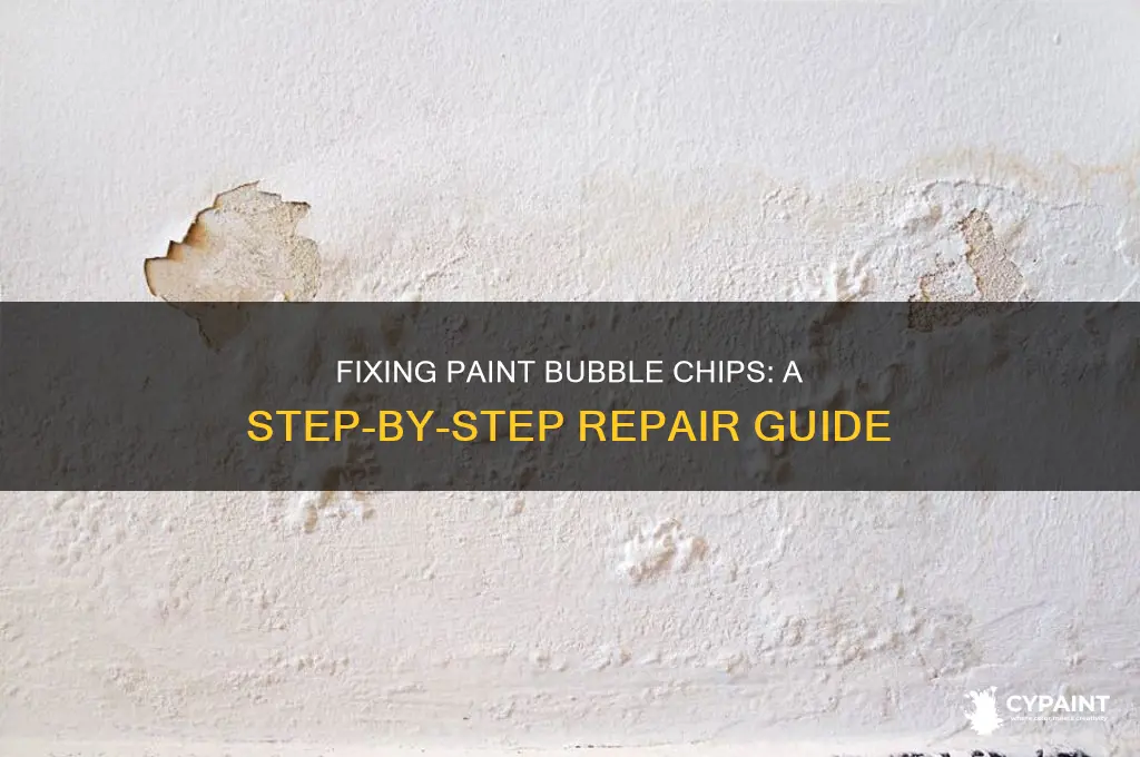 how to fix a paint bubble chip