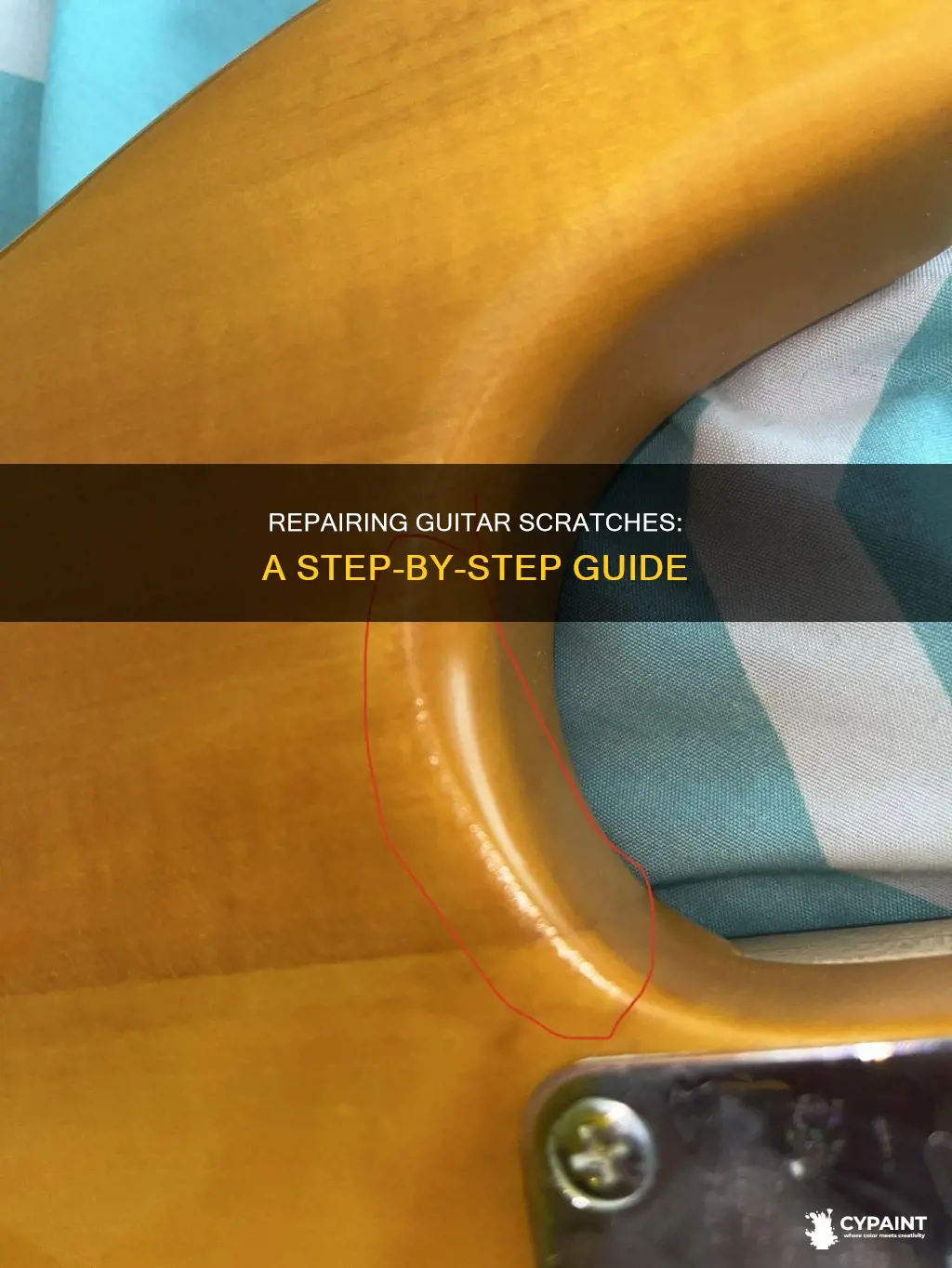 how to fix a paint scratch on a guitar
