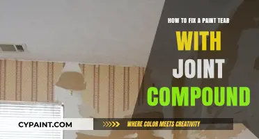 Repairing Paint Tears: Joint Compound Solution