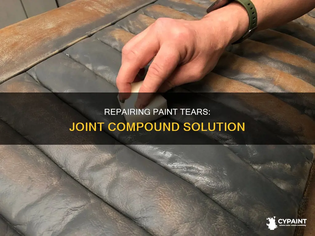 how to fix a paint tear with joint compound