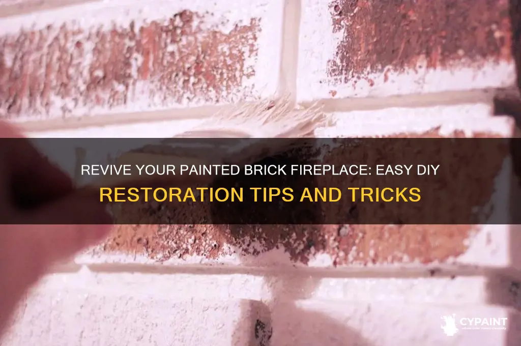 how to fix a painted brick fireplace