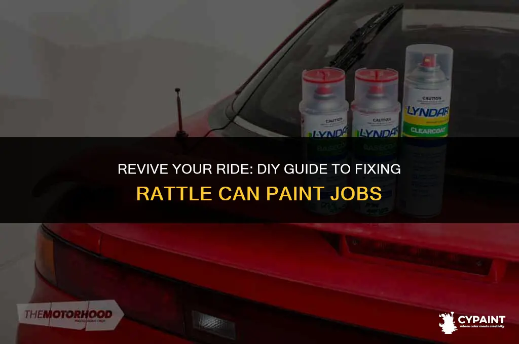 how to fix a rattle can paint job