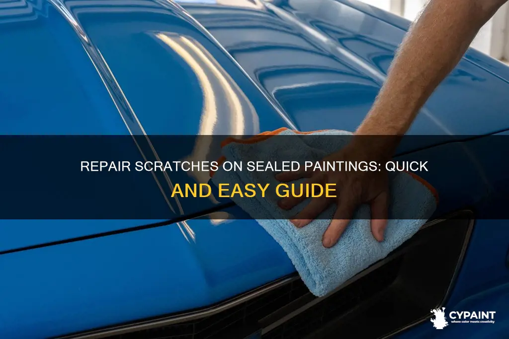 how to fix a scratch on a sealed painting