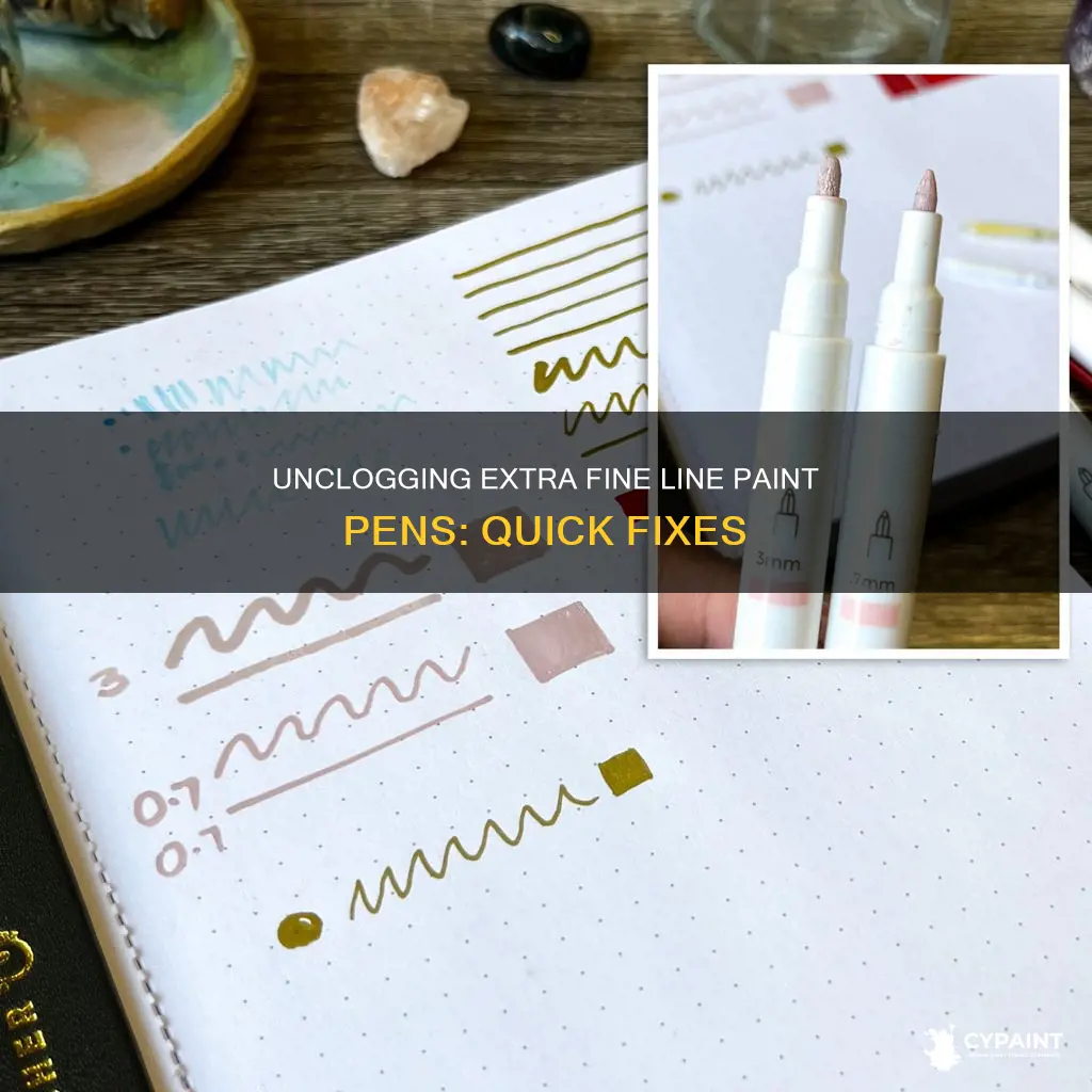 how to fix an extra fine line paint pen