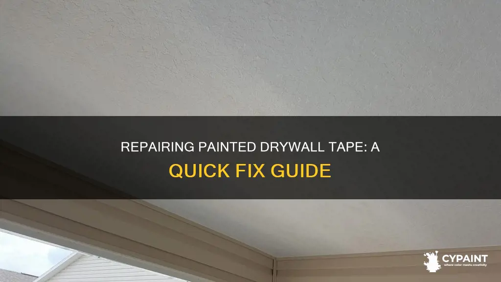 how to fix bad drywall tape thats been painted