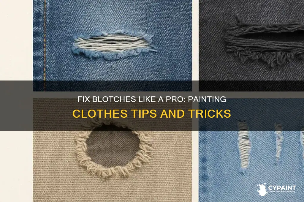 how to fix blotches while painting clothes