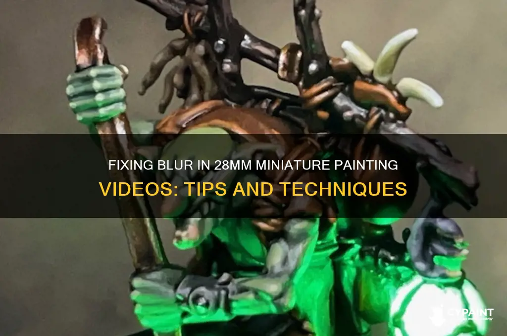 how to fix blur when filming 28mm painting