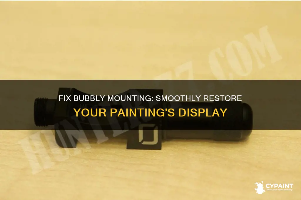 how to fix bubbly mounting of painting