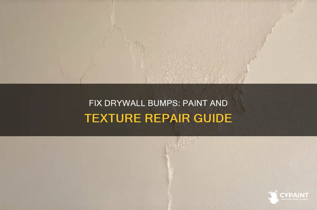 how to fix bump in drywall with paint and texture