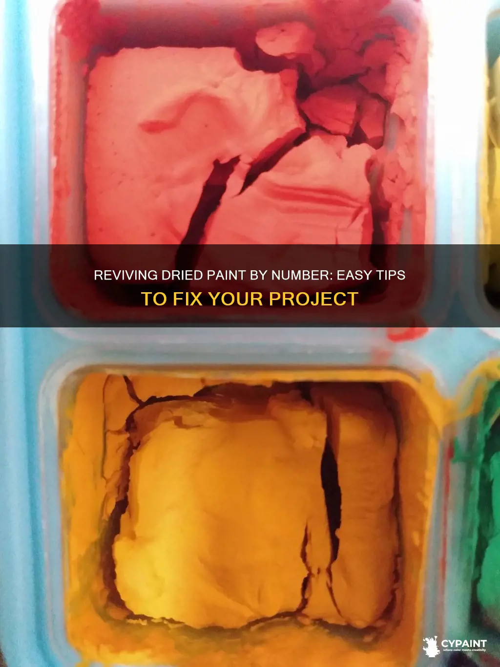 how to fix dried out paint by number paint