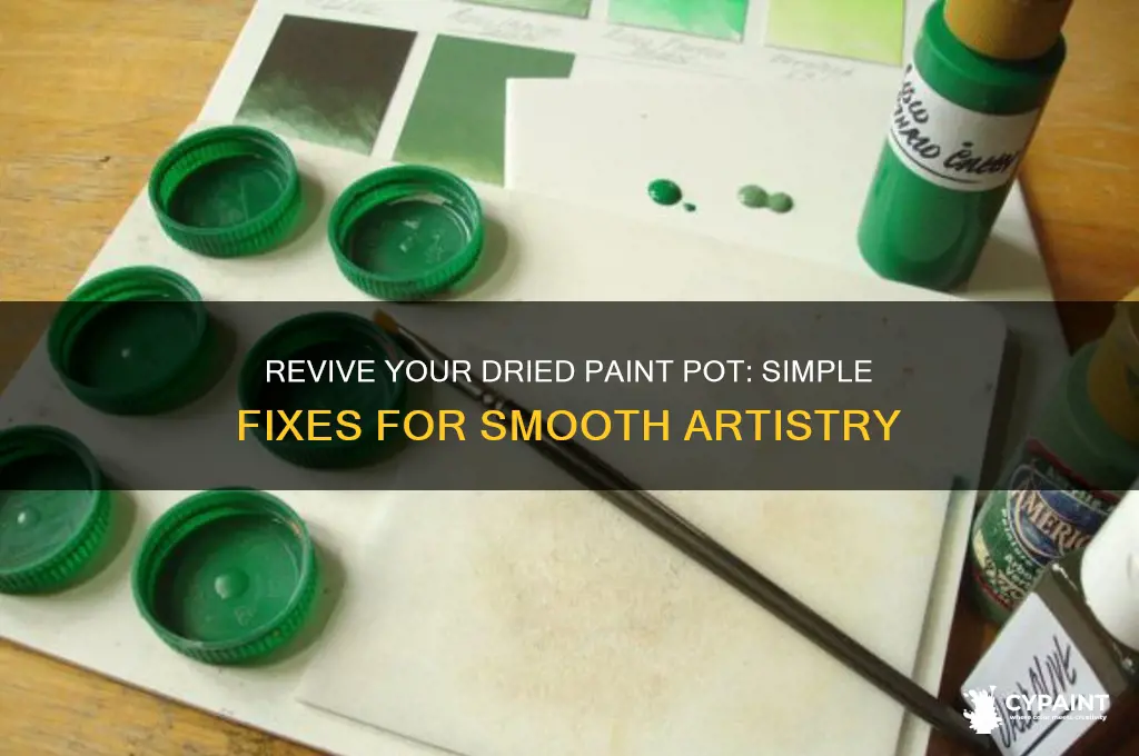 how to fix dried out paint pot