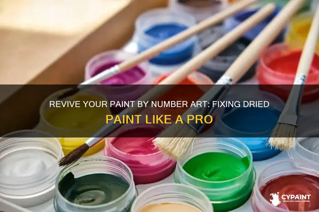 how to fix dried paint by number paint