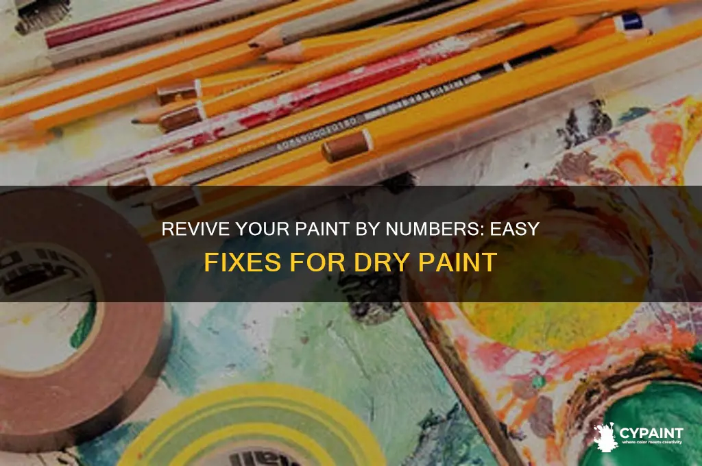 how to fix dry paint by numbers