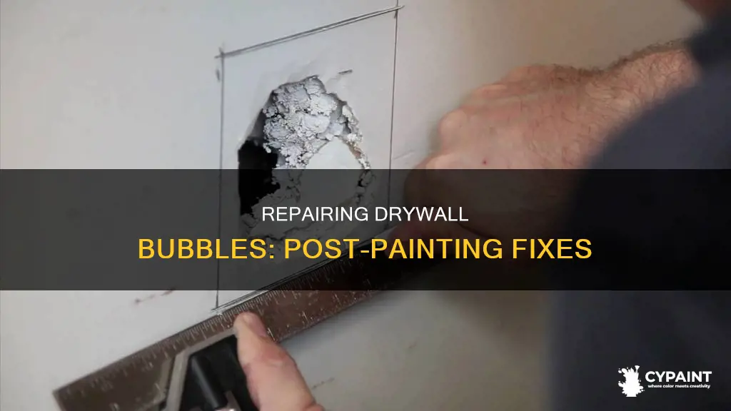 how to fix drywall bubbles in mud after painting