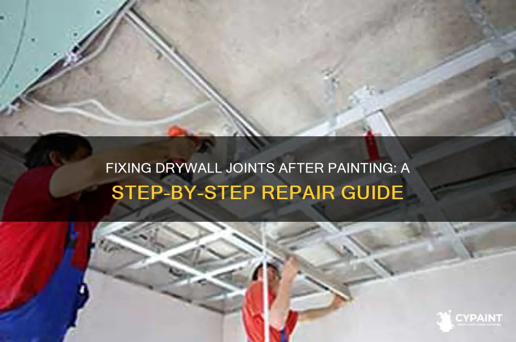 how to fix drywall joints after paint
