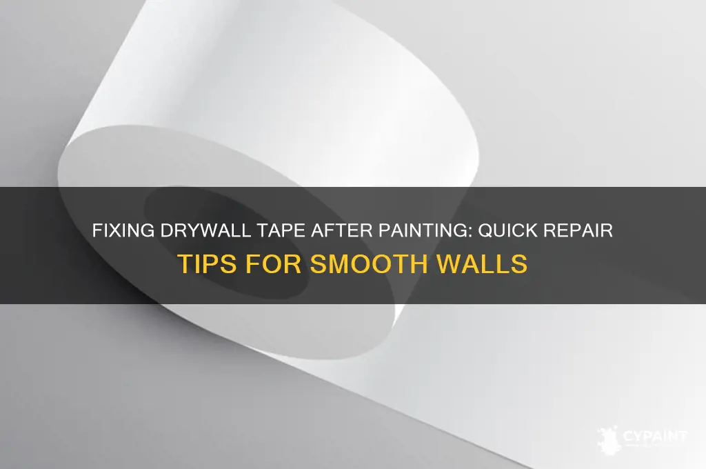 how to fix drywall tape after painting