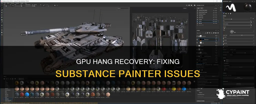 how to fix gpu hang recovery time substance painter