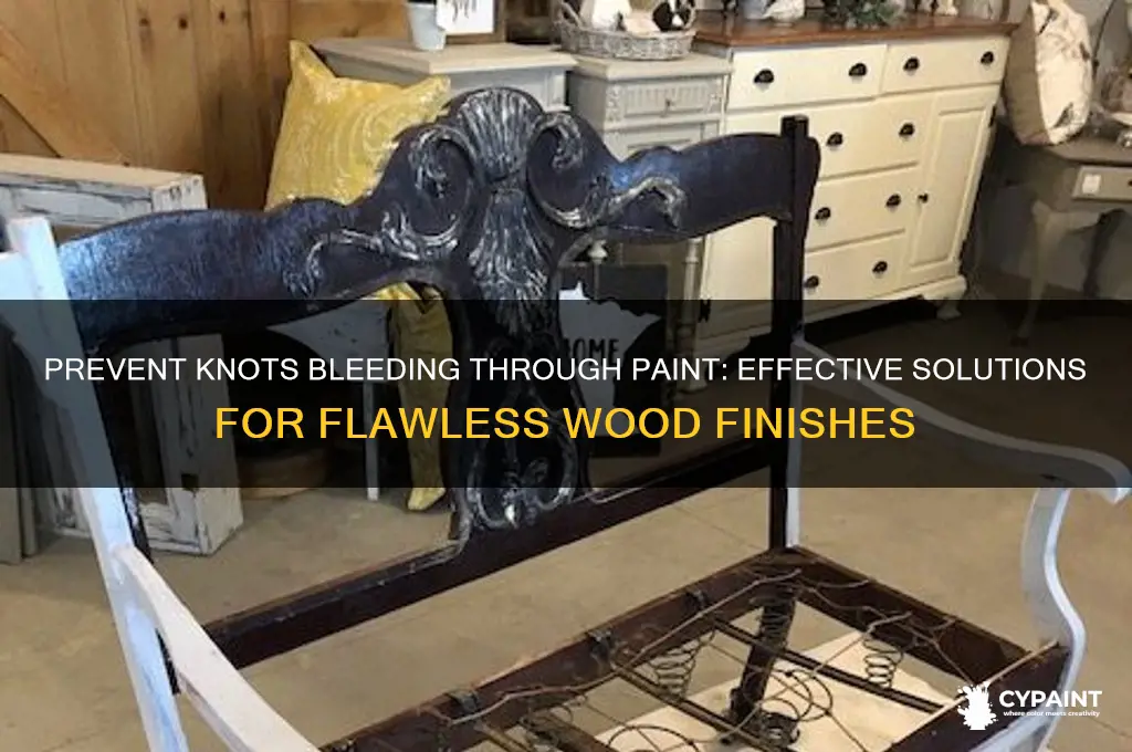 how to fix knots bleeding through paint