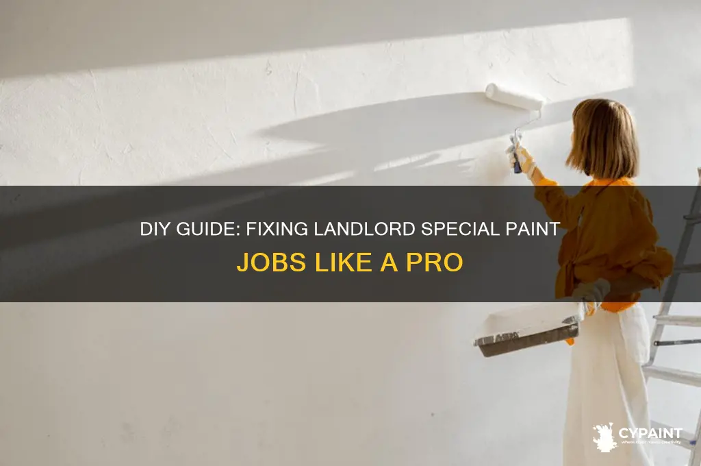 how to fix landlord special paint job
