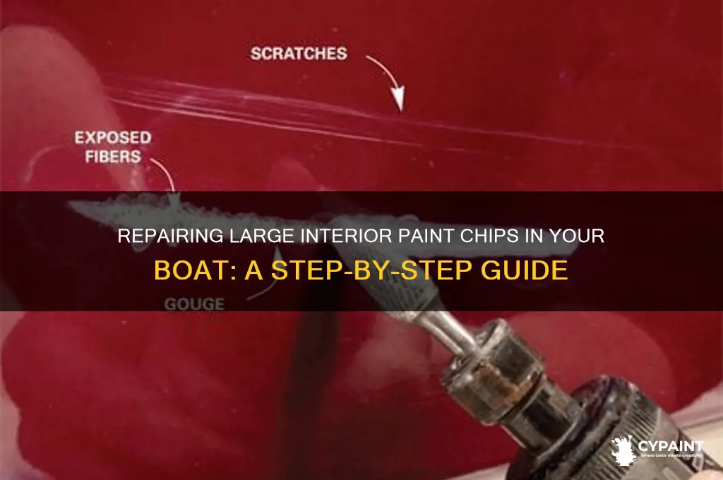 how to fix large chipping interior paint in a boat