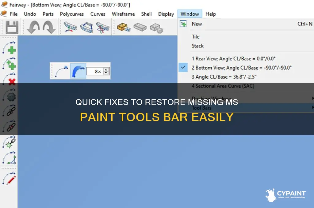 how to fix ms paint tools bar