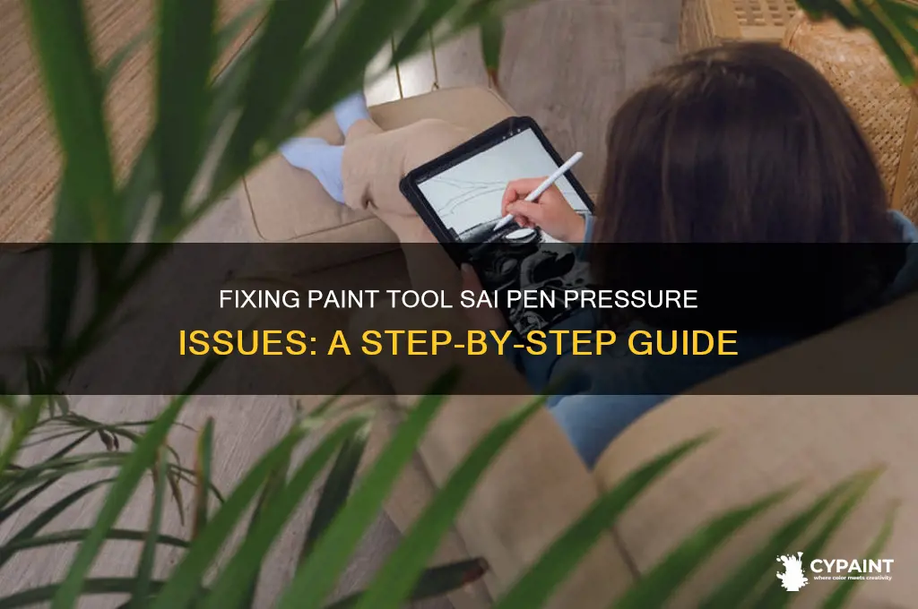 how to fix no pen pressure in paint tool sai