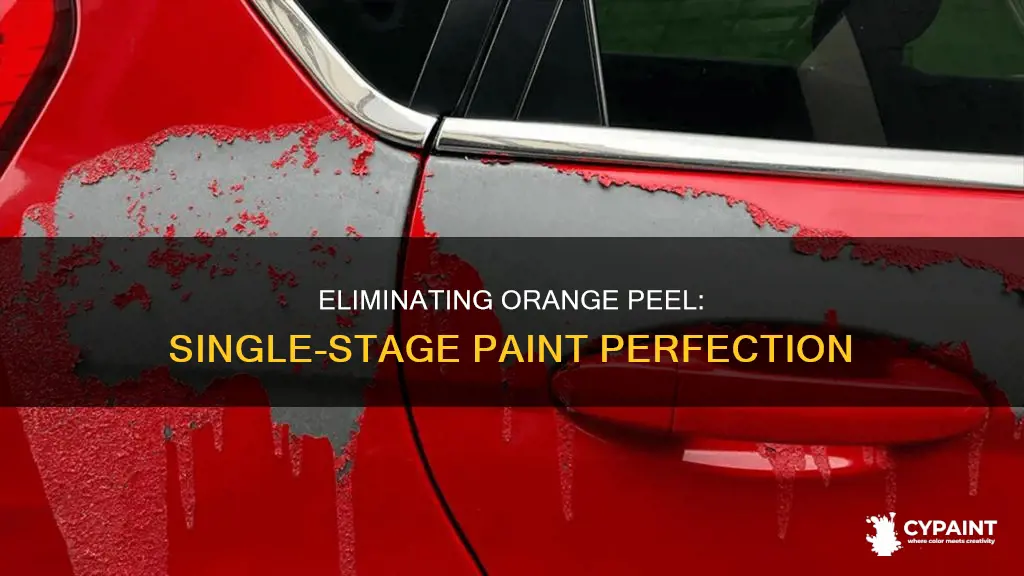 how to fix orange peel on single stage paint