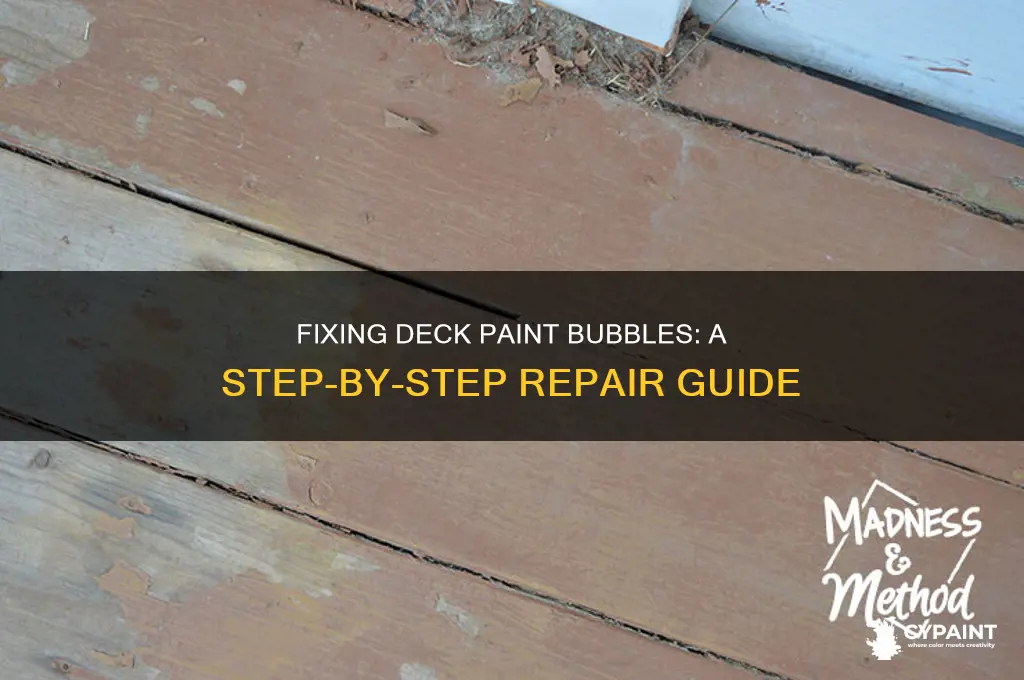 how to fix paint bubbles on deck