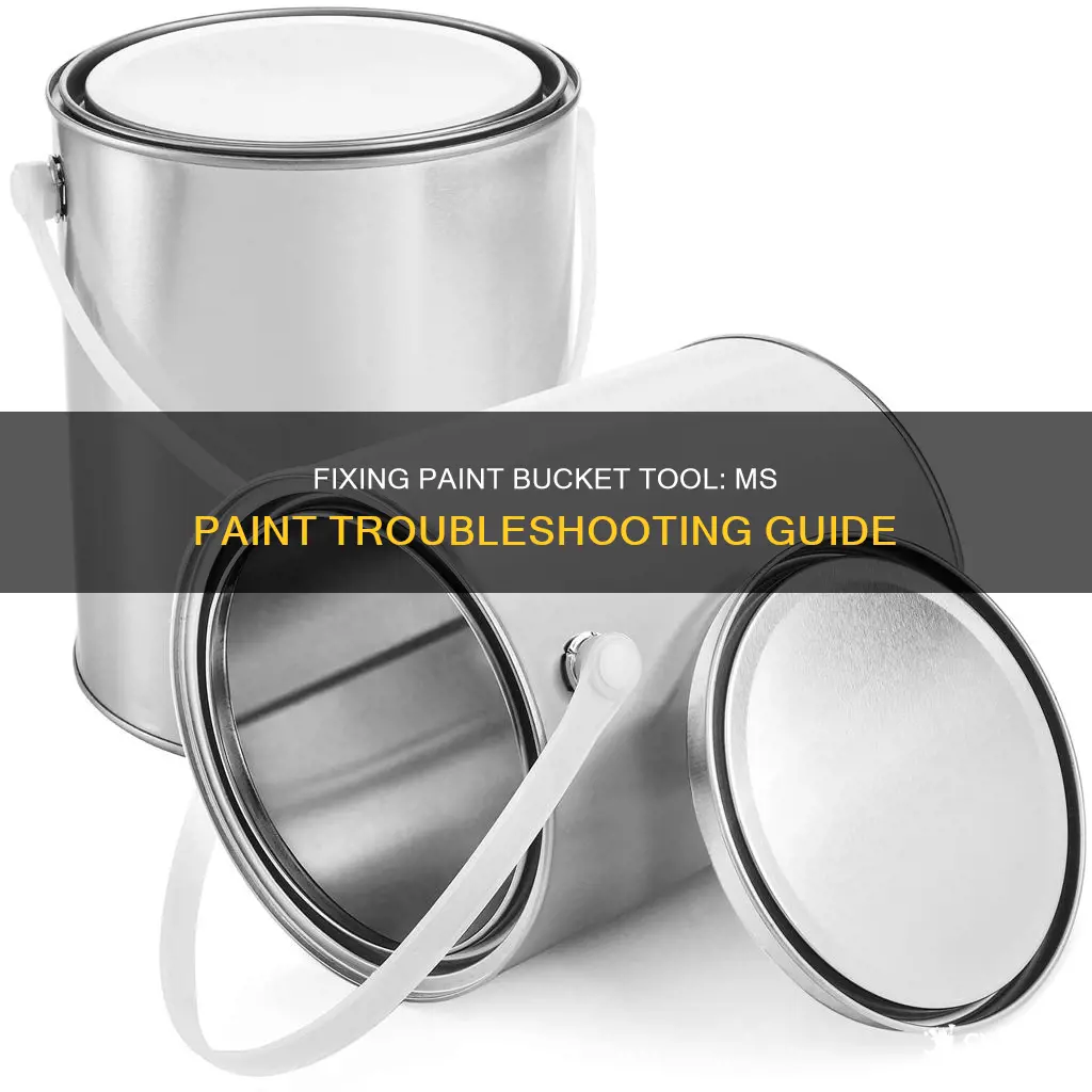 how to fix paint bucket tool on pain ms