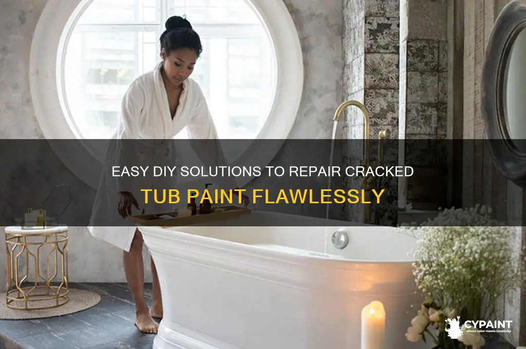 how to fix paint cracks in tub