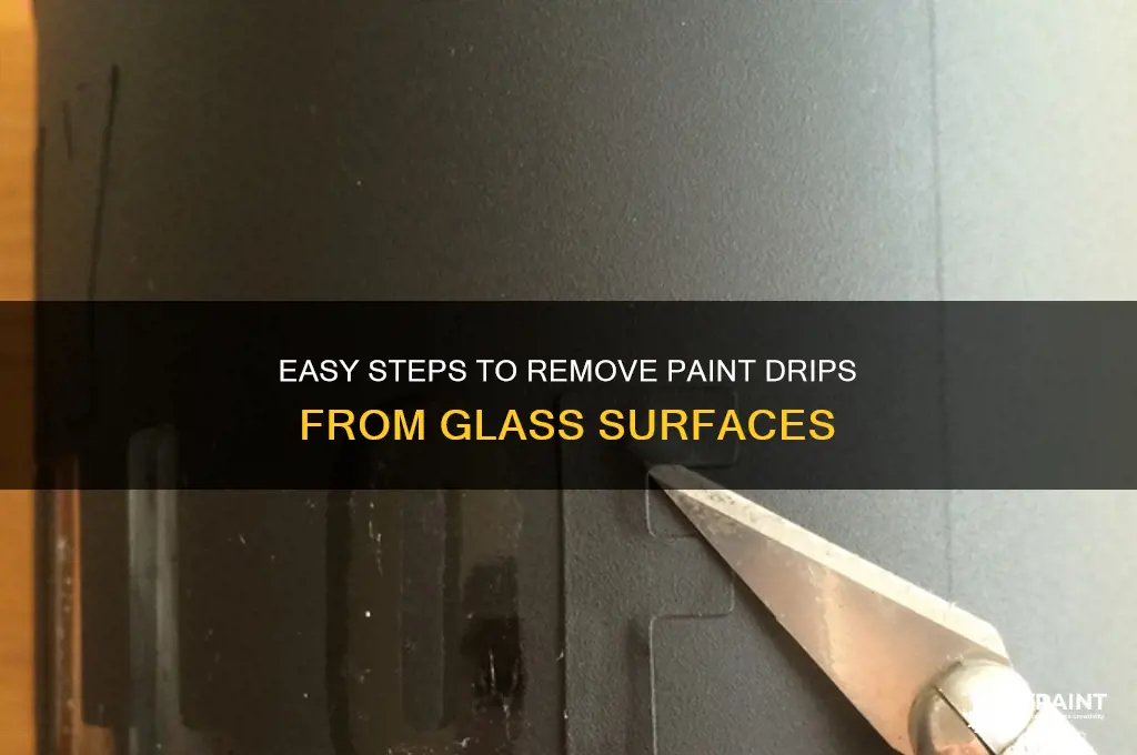how to fix paint drips on glass
