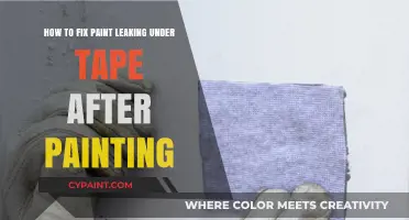 Fixing Paint Leaks: Tape and Post-Paint Tips
