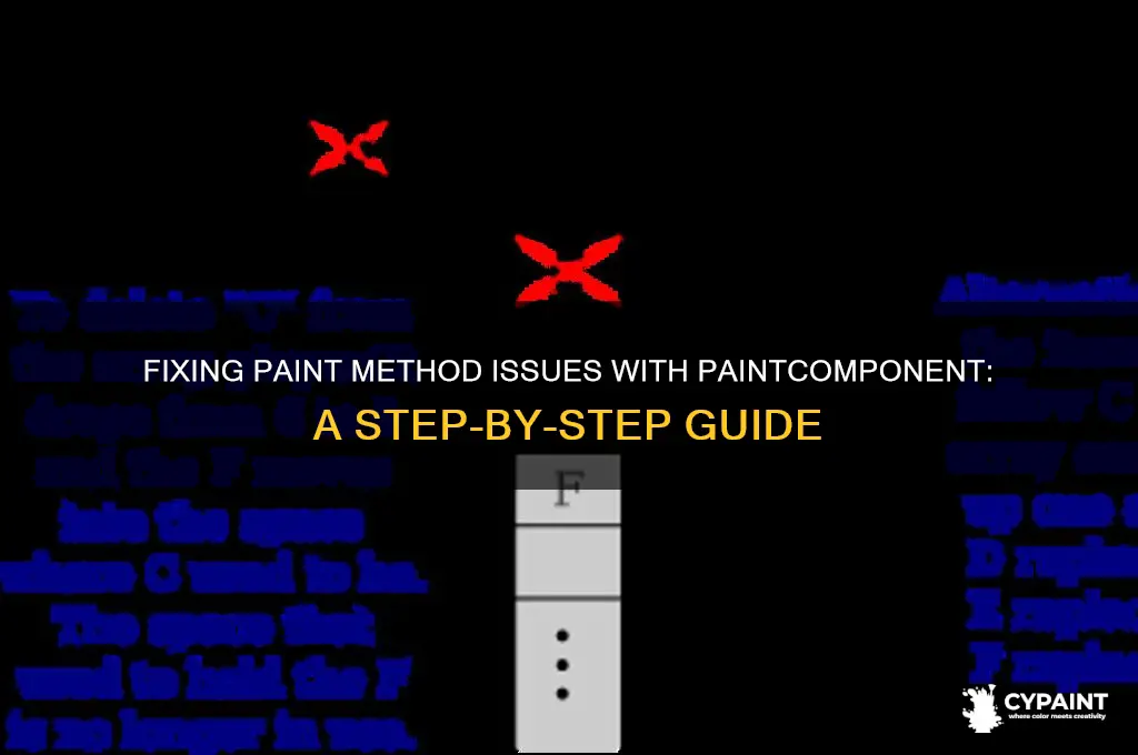 how to fix paint methon with paintcomponent