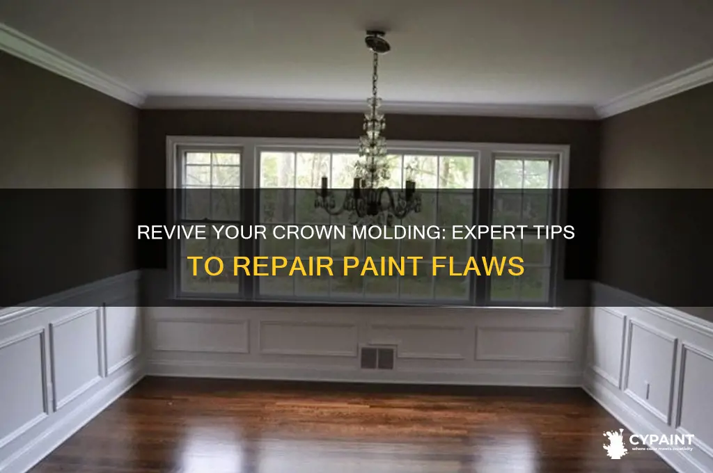 how to fix paint on crown molding
