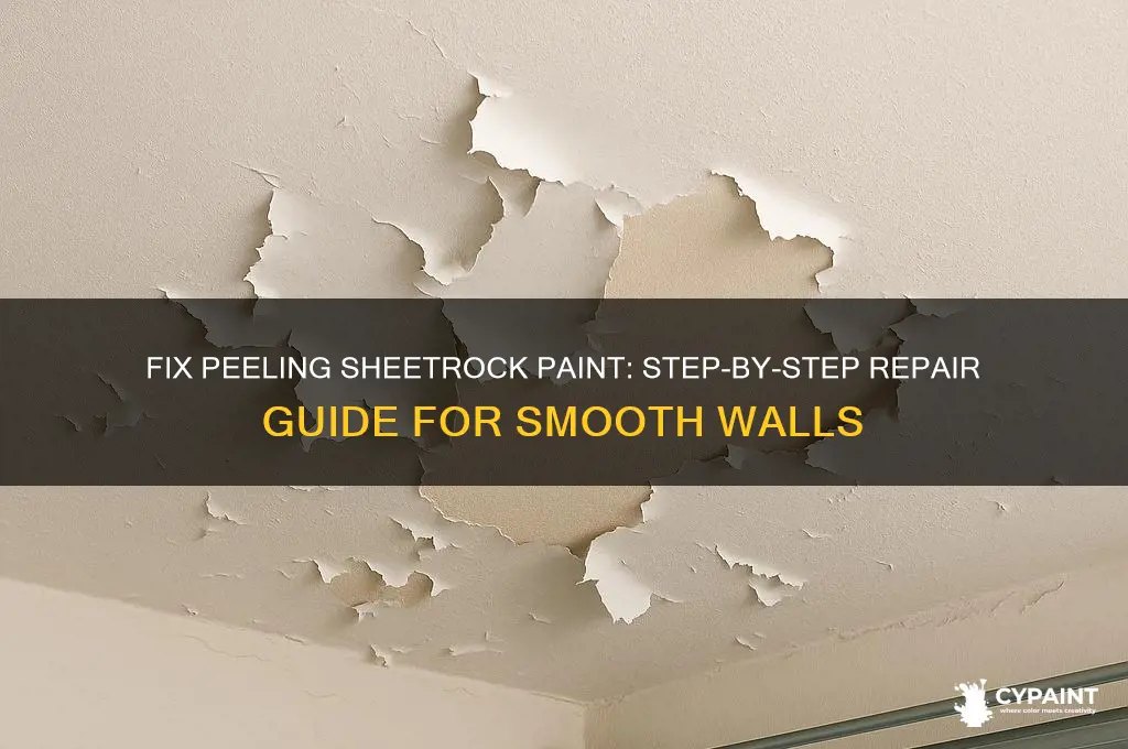 how to fix paint pealing off sheetrock