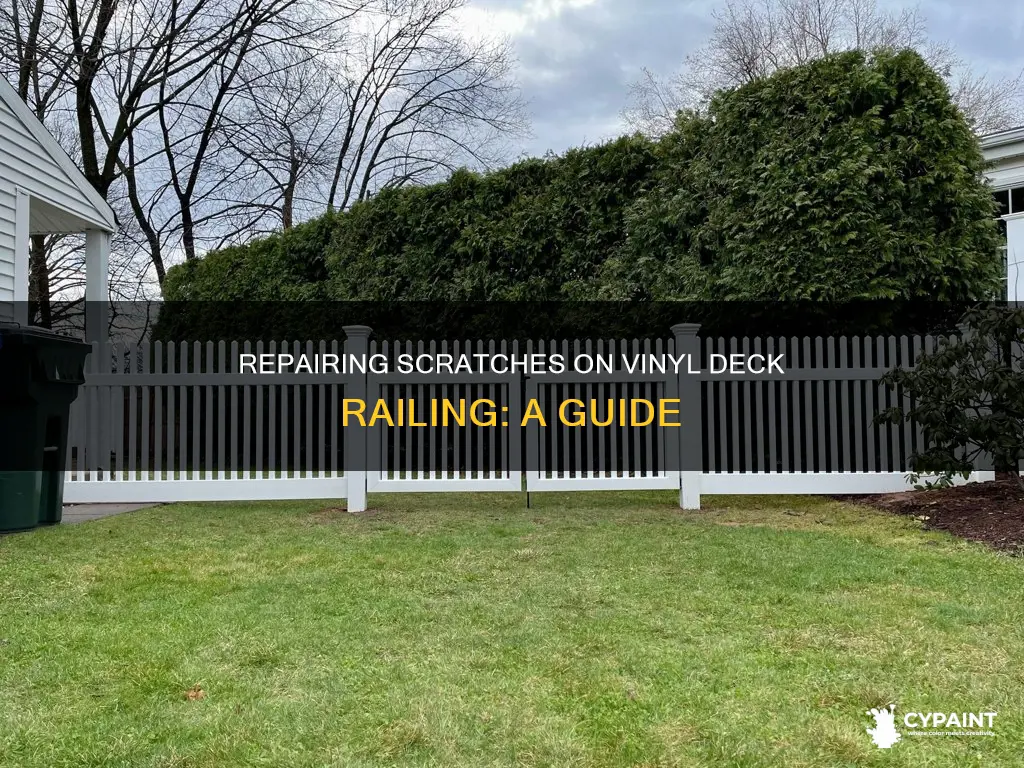how to fix paint scratch on vinyl deck railing